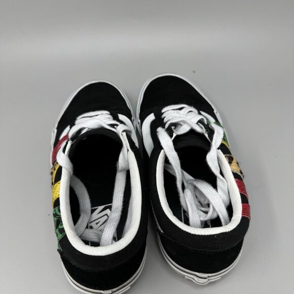 Vans Old Skool Black Rasta Skate Multi Animal Shoes Womens Size 7 - Picture 6 of 8